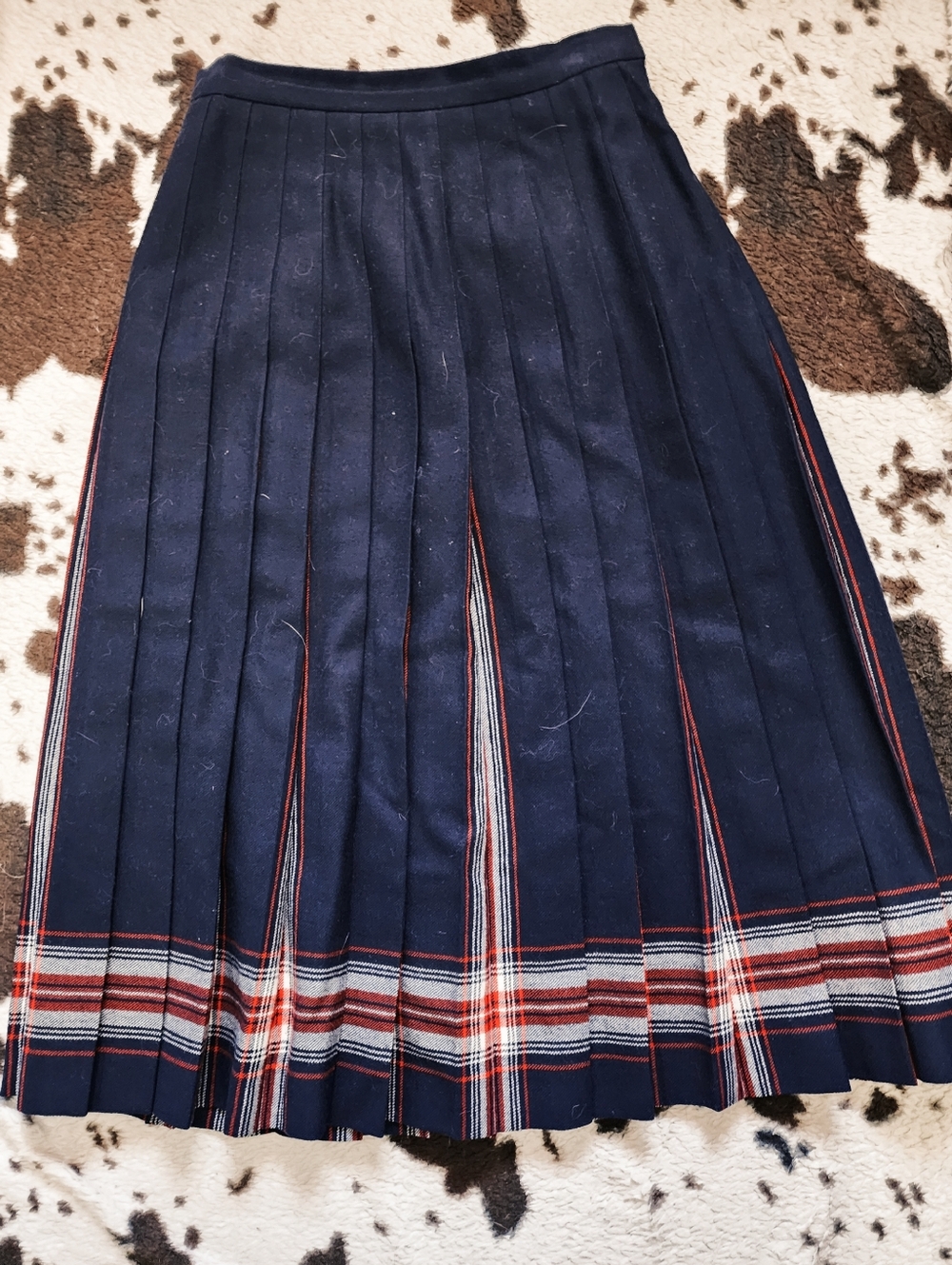 WOMEN'S 80'S/90'S WOOL MIDI SKIRT - MULTI